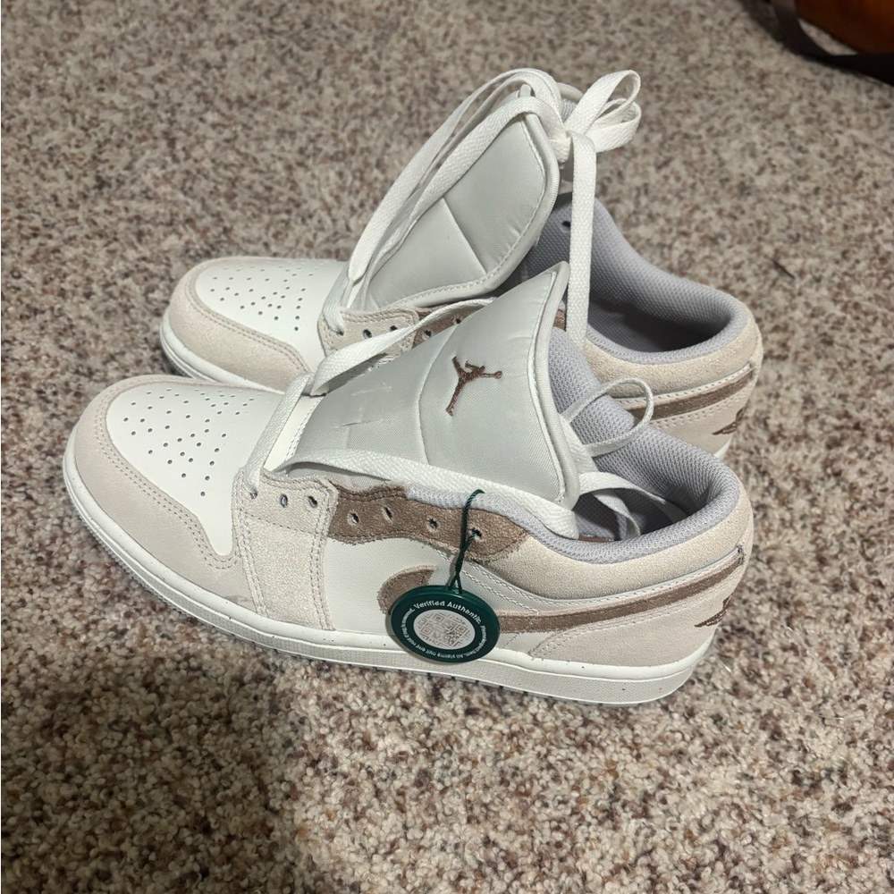 Men's White and Tan Sneakers, Jordan’s